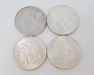 2065: Four 1921 Morgan Silver Dollars
All are Philadelphia Mint