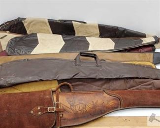 882: Nine Leather Rifle Cases
Measurements range from 36"-52"