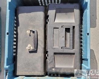 #4102 • Two Tool Boxes with Tools this collection has two tool boxes with various tools in great shape inside them