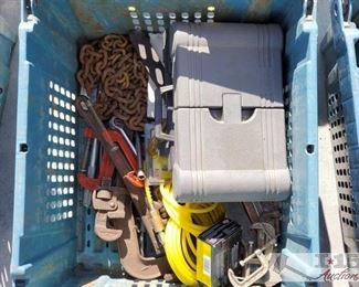 #4103 • Various Tools and Items collection includes two tool boxes with tools nails, and much more