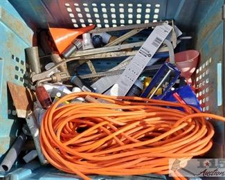 #4105 • Various Tool Items includes power cords, ropes, tools and much more!