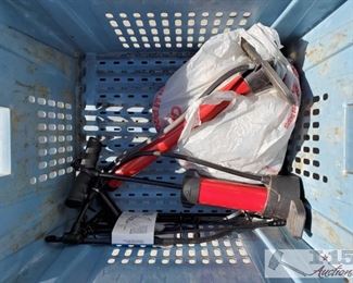 4108 • Various Bike Items and Air Pumps plus more collection included flexible mirror , bike bell and lights, two air pumps and more