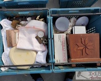 #4134 • Stamps, Glassware, Saucepan, Ash Trays, Dog Russin Nesting doll and more!