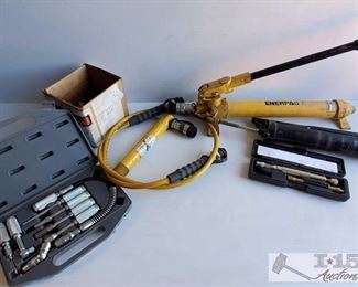 #4505 • Enerpac Hydraulic Pump P39, Hydraulic Cylinder RC57 and More