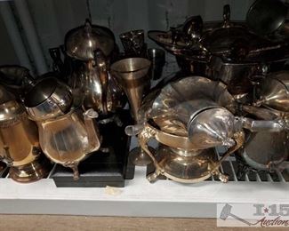 #4573 • Silver Plated Dishes brands from Leonard, Wallace and More