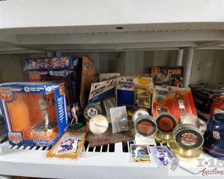#4576 • Starting Lineup Figurea with Player Cards, Signed Hockey Pucks, Signed Baseball and more!