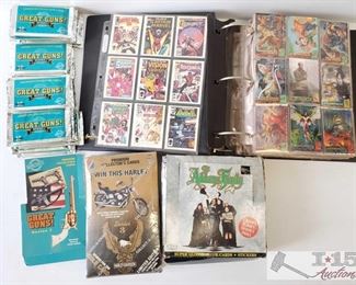 #4595 • Comic Book, Great Guns, Harley-Davidson and Adams Family Collector Cards