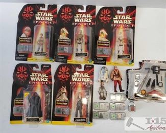 #4597 • Starwars Episode 1 CommTech Chip Collectors Figurines