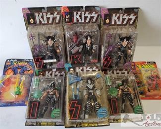 #4598 • KISS McFarlane Toys Figures and Toy Biz Marvel Comics Figures