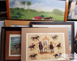 #4636 • 5 Jockey Racing Framed Art
