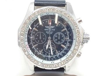 1111: Breitling for Bentley Motors Wrist Watch - NOT AUTHENTICATED
Measures approx 54mm Does tick