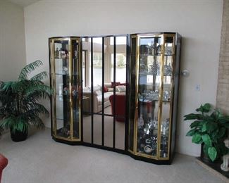 Three-piece display / curio cabinet
