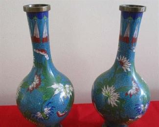 Cloisonne vases