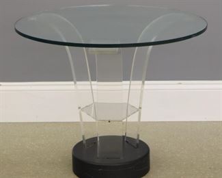 Mid Mod Lucite end table