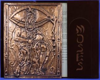 Moses copper sculpture - Edition of 330. After Dali, in original brown velvet folio