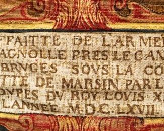 Large printed tapestry label