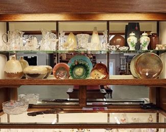 Period cut glass, Raymor & Mid Century Studio pottery, Enamel Besvano