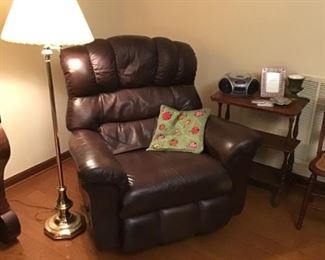 Large leather recliner