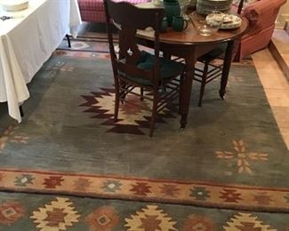 Neat pub table and nice rug