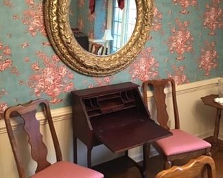 Large round mirror
