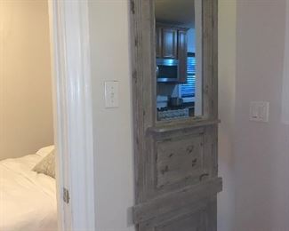 Wooden entry mirror 