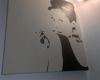 Artwork on canvas Audrey Hepburn