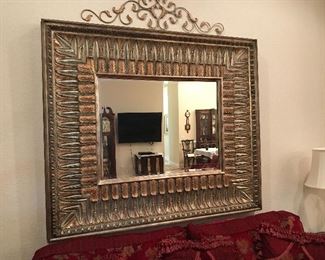 This mirror is very large and grand.