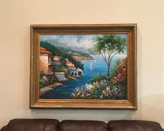 Large oil painting, Italian scene