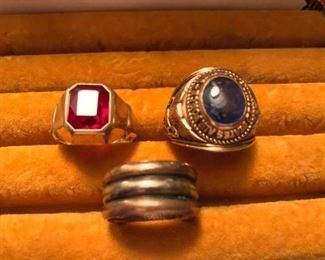 Two 10k mens rings. Bottom ring is 14k