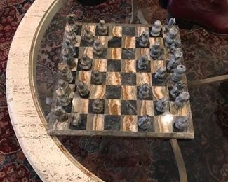 Marble chess set. Beautiful Christmas gift