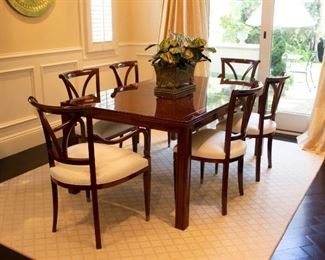 Henredon Parsons Style Dining Table & Baker Chairs