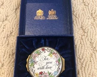 Halcyon Days Enamel For You With Love Trinket Box