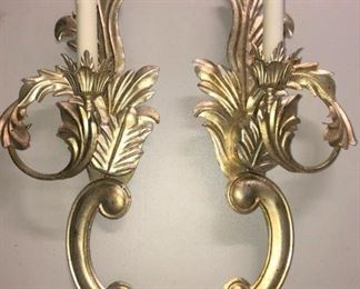 French Rococo Style Dennis and Leen Sconces Pair