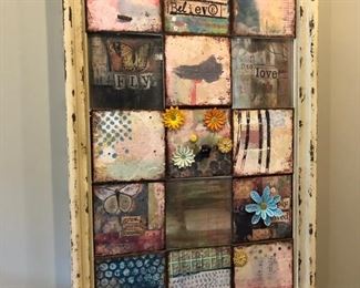 Wood/metal wall decor (a must see!) - 35”W x 55”H