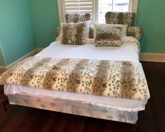 mattress with animal print bedding!