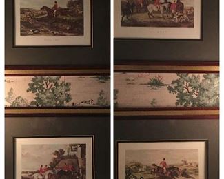 Set of Four Hunt Prints