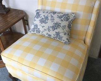 Yellow Plaid Chair