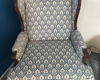Blue Print Arm Chair