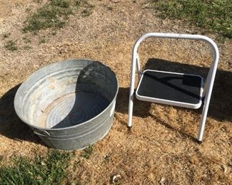 Misc. Stepstool & Metal Bucket