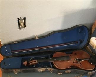 Violin in case