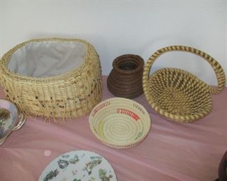 Group of American Indian baskets