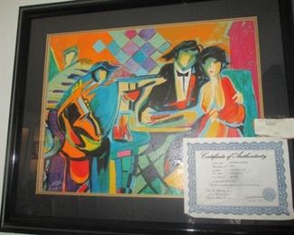 Jazz Club Serigraph by Philip Maxwell-- family paid a tremendous price for it-- we will ask a  few hundred dollars (if that much) for it. Cost over $500. Selling it for $125.