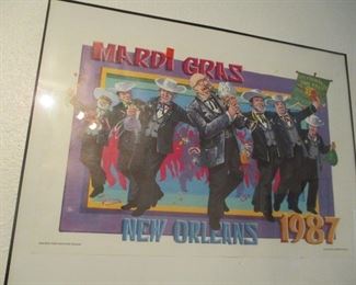 Mardi Gras Poster-- 1987-- Pete Fountain's HALF FAST WALKING CLUB