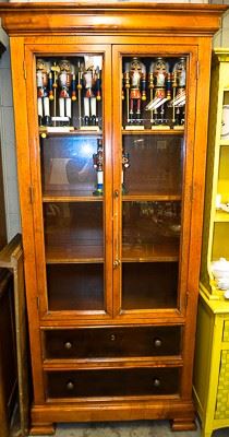 Glass cabinet AND Nutcrackers