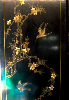 Panel back painted objects