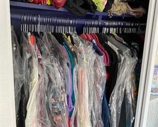 Closets full of clothes