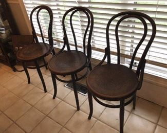 Bistro Bentwood chairs (3)