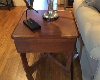 Pair teak end tables!