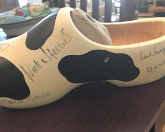  Holland dutch shoes (pr) signed by Rowing Olympic team.