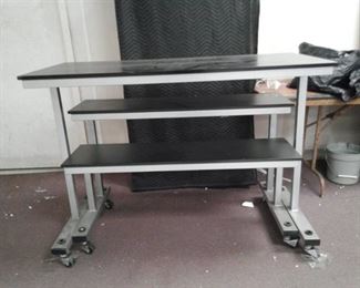 Nesting Merchandising Tables on Rollers